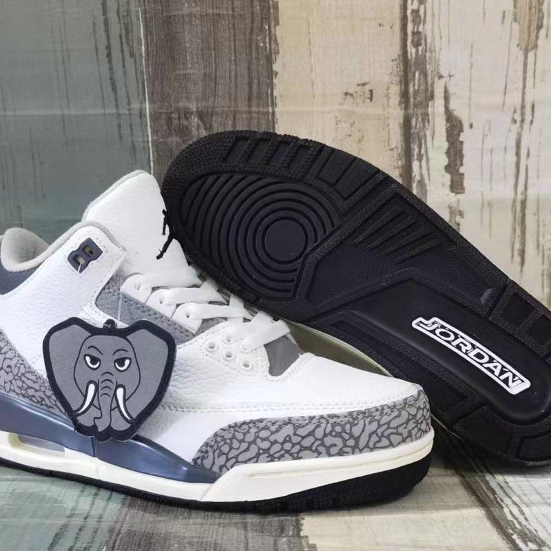 Sneakers, Carbon Gray White Colorway, Lace Up Design, Casual Gift for Sneaker Fans