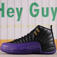 High Top Sneakers, Black Purple Colorway, Lace Up Design, Casual Gift for Sneaker Fans