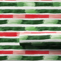 Modern Christmas Gift Wrap, Abstract Brushstroke Wrapping Paper, Red and Green Holiday Wrapping Paper Roll, Contemporary Xmas Gift Wrap
