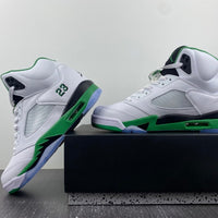 Sneakers, White Green Colorway, Leather Footwear, Lace Up Design, Casual Gift for Sneaker Fans