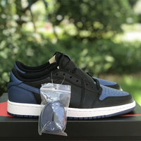 Low Top Sneakers, Blue Black Colorway, Lace Up Design, Casual Gift for Sneaker Fans