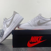Low Top Sneakers, White Gray Colorway, Lace Up Design, Casual Gift for Sneaker Fans
