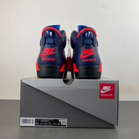High Top Sneakers, Royal Blue Red Navy Colorway, Lettering Design, Lace Up Design, Casual Gift for Sneaker Fans