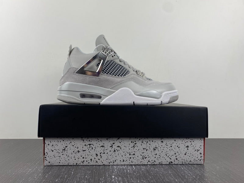 Sneakers, Silver Colorway, Leather Footwear, Metallic Finish, Lace Up Design, Casual Gift for Sneaker Fans