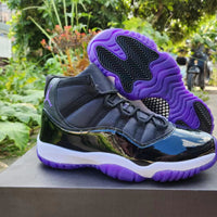 Sneakers, Black Purple Colorway, Lace Up Design, Casual Gift for Sneaker Fans