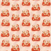 Adorable Holiday Gift Wrap, Santa Mrs Claus Coffee Christmas Wrapping Paper, Festive Xmas Wrapping Paper Roll, Comfy Coffee Lover Present Wrap