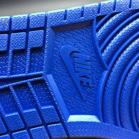 Retro High Top Sneakers, Blue White Colorway, Lace Up Design, Casual Gift for Sneaker Fans