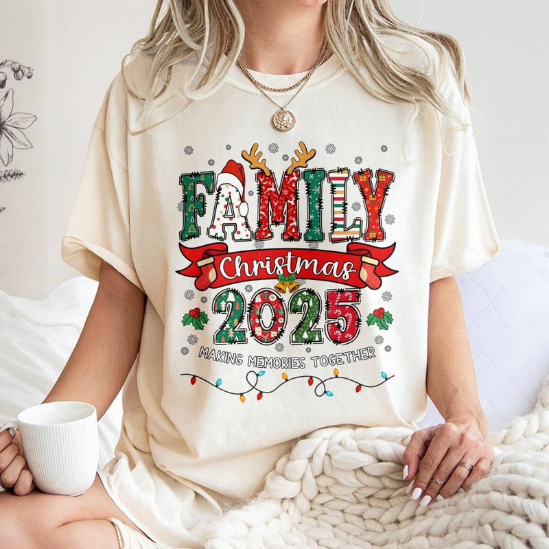 Making Memories Together Tee, Family Christmas 2025 Shirt, Matching Holiday Family T-Shirt, Group Photo Graphic Tee, Xmas Family Present