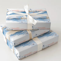 Kayaking Santa Australian Christmas Gift Wrap, Sydney Opera House Wrapping Paper, Aussie Holiday Wrapping Paper, Winter Gift Wrap Roll