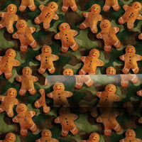 Camouflage Cookie Christmas Gift Wrap, Gingerbread Camo Wrapping Paper, Humorous Holiday Wrapping Paper, Military Pattern Gift Wrap Roll