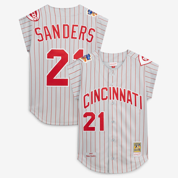 Cincinnati Reds Deion Sanders Gray 1997 Authentic Jersey