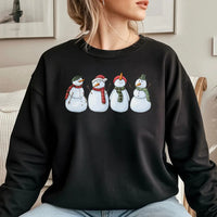 Whimsical Snowman Holiday Sweater, Adorable Snowman Sweatshirt, Winter Snowman Crewneck, Christmas Snowman Sweatshirt, Festive Holiday Present