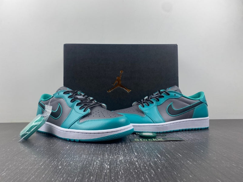 Low Top Golf Shoes, Lake Blue Dark Gray Colorway, Lace Up Design, Casual Gift for Shoe Lovers