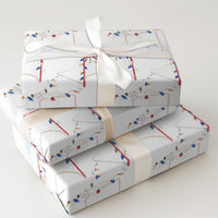 Watercolor Net Gift Wrap, Hockey Goal Christmas Wrapping Paper, Ice Hockey Lights Christmas Wrapping Paper, Sports Gift Wrap Roll