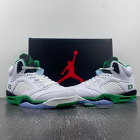 Low Top Sneakers, White Green Colorway, Leather Footwear, Lace Up Design, Casual Gift for Sneaker Fans