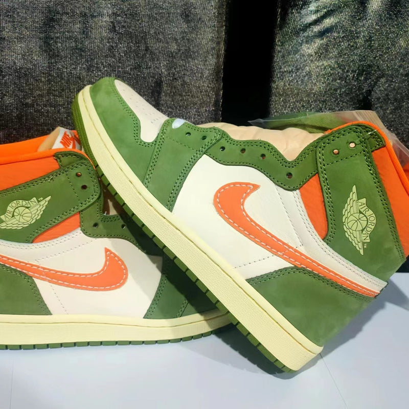 High Top Sneakers, Off White Green Colorway, Lace Up Design, Casual Gift for Sneaker Fans