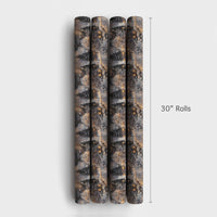 Winter Dusk Landscape Gift Wrap, Snowy Forest Lamppost Wrapping Paper, Scenic Christmas Wrapping Paper, Comfy Holiday Gift Wrap Paper Roll