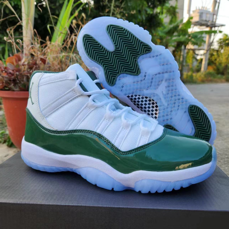 Sneakers, White Green Colorway, Lace Up Design, Casual Gift for Sneaker Fans