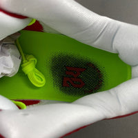Low Top Sneakers, Neon Green Red Colorway, Lace Up Design, Casual Gift for Sneaker Fans