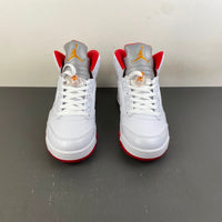Retro High Top Sneakers, White Orange Colorway, Lace Up Design, Casual Gift for Sneaker Fans