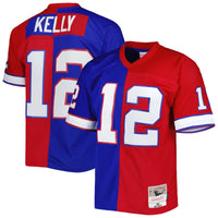 Buffalo Bills Jim Kelly Royal/Red 1990 Split Legacy Replica Jersey