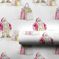 Tool Belt Santa Claus Gift Wrap, Handyman Santa Wrapping Paper, DIY Mechanic Christmas Wrapping Paper, Fun Holiday Carpenter Wrapping Paper
