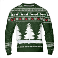 Fair Isle Reindeer Holiday Sweater, Dog Paw Christmas Tree Ugly Sweater, Pet Lover Ugly Christmas Sweater, Festive Winter Crewneck Sweater