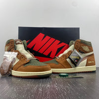 High Top Sneakers, Off White Green Brown Colorway, Lace Up Design, Casual Gift for Sneaker Fans