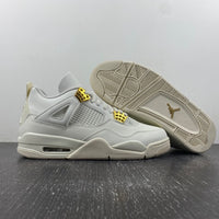 Sneakers, White Gold Colorway, Metallic Finish, Lace Up Design, Casual Gift for Sneaker Fans