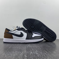 Low Top Sneakers, Brown Black White Colorway, Lace Up Design, Casual Gift for Sneaker Fans