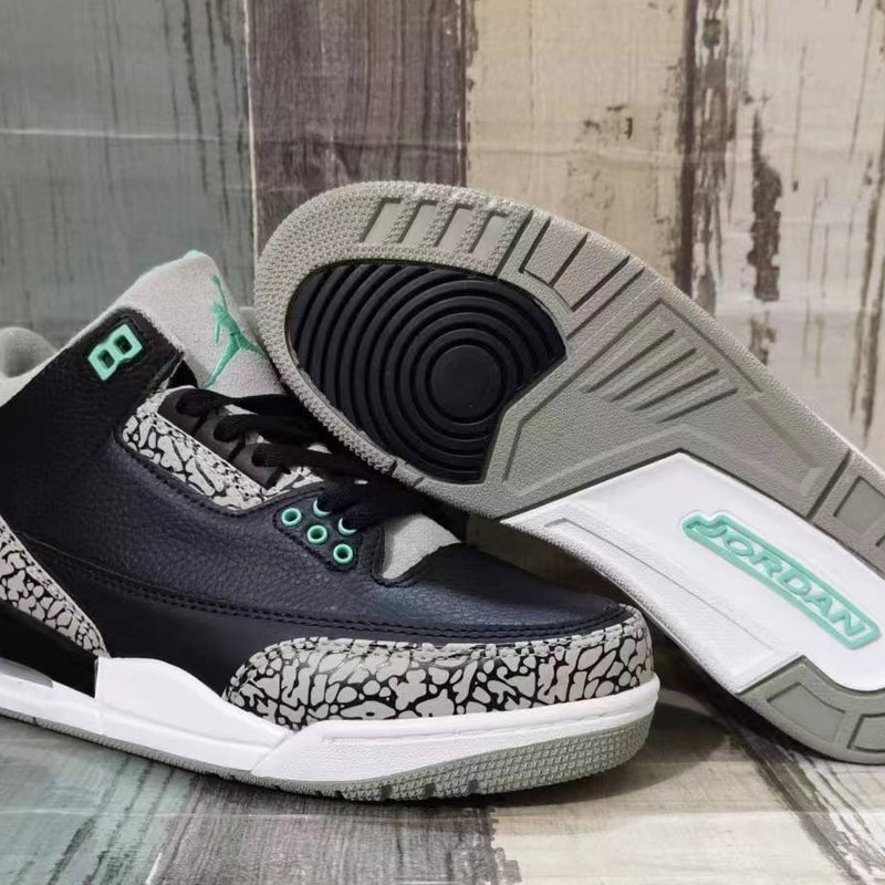 Sneakers, Black Green Colorway, Lace Up Design, Casual Gift for Sneaker Fans