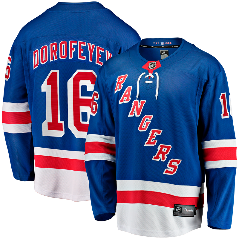 New York Rangers Pavel Dorofeyev Blue Home Breakaway Jersey