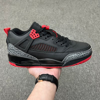 Low Top Sneakers, Black Red Colorway, Lace Up Design, Casual Gift for Sneaker Fans