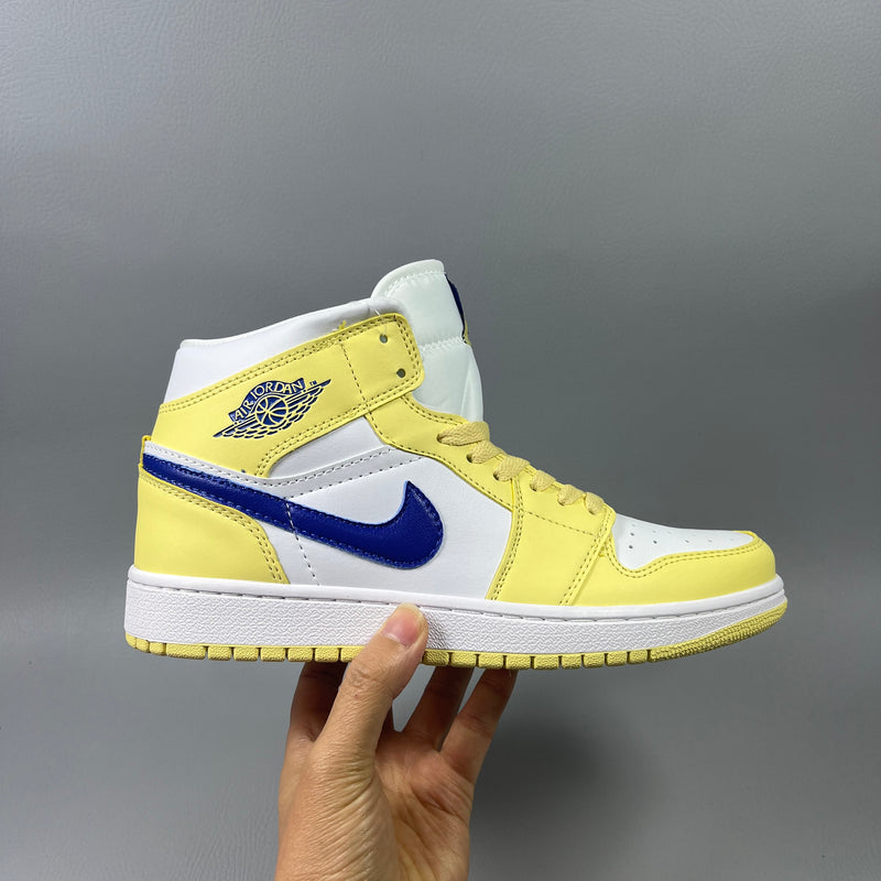 Sneakers, Yellow White Colorway, Lace Up Design, Casual Gift for Sneaker Fans