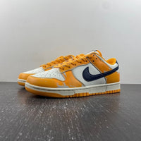 Distressed Low Top Sneakers, Blue White Yellow Colorway, Lace Up Design, Distressed Finish, Casual Gift for Sneaker Fans