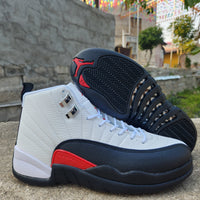 Sneakers, White Black Red Colorway, Lace Up Design, Casual Gift for Sneaker Fans