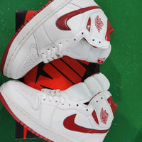 Sneakers, White Red Colorway, Lace Up Design, Casual Gift for Sneaker Fans