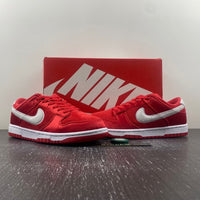Low Top Sneakers, White Red Colorway, Valentine Design, Lace Up Design, Casual Gift for Sneaker Fans