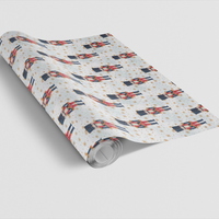 Holiday Season Festive Wrapping Paper, Nutcracker Christmas Gift Wrap Paper, Winter Wonderland Present Paper Roll for Xmas Presents