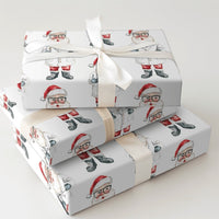 Medical Worker Gift Wrap, Doctor Santa Wrapping Paper, Lab Coat Nurse Christmas Wrapping Paper, Healthcare Hero Holiday Wrapping Paper
