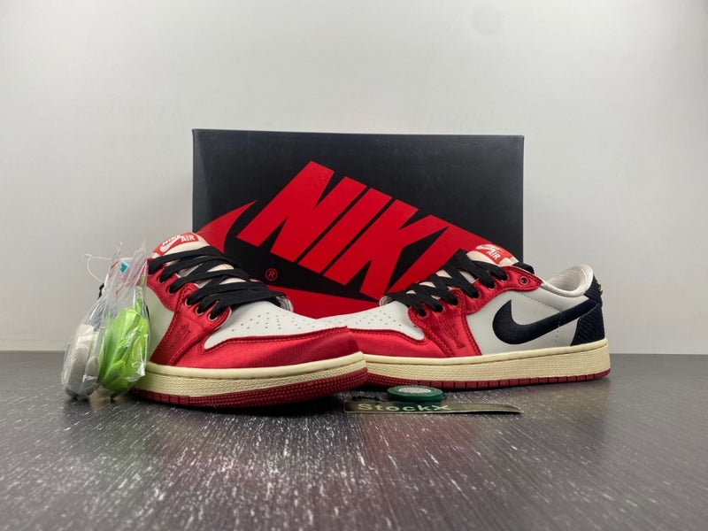 Low Top Sneakers, White Red Colorway, Lace Up Design, Casual Gift for Sneaker Fans