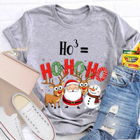 Humorous Ho Ho Ho Math Pun Shirt, Ho Cubed Math Teacher Christmas T-Shirt, Holiday Math Teacher Tee, Christmas Math Equation Shirt, Math Present
