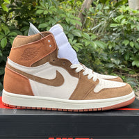 High Top Sneakers, White Brown Colorway, Lace Up Design, Casual Gift for Sneaker Fans