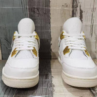 Sneakers, Off White Gold Colorway, Lace Up Design, Casual Gift for Sneaker Fans