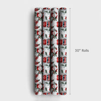 Santa Trucker Christmas Gift Wrap, Red Semi Truck Wrapping Paper, Big Rig Holiday Wrapping Paper, Truck Driver Festive Gift Wrap Roll