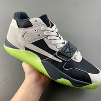 Low Top Sneakers, Neon Green Black Gray Colorway, Lace Up Design, Casual Gift for Sneaker Fans