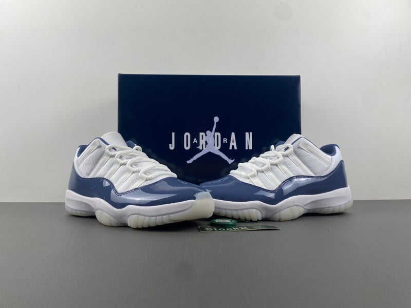 Low Top Sneakers, Navy Blue White Colorway, Lace Up Design, Casual Gift for Sneaker Fans