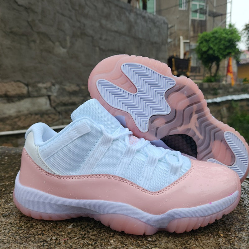 Low Top Sneakers, White Pink Colorway, Lace Up Design, Casual Gift for Sneaker Fans