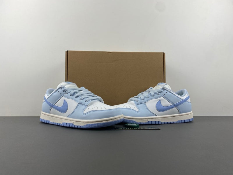 Low Top Sneakers, White Blue Colorway, Lace Up Design, Casual Gift for Sneaker Fans