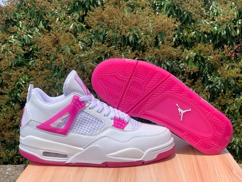 Mid Top Sneakers, White Pink Colorway, Lace Up Design, Casual Gift for Sneaker Fans